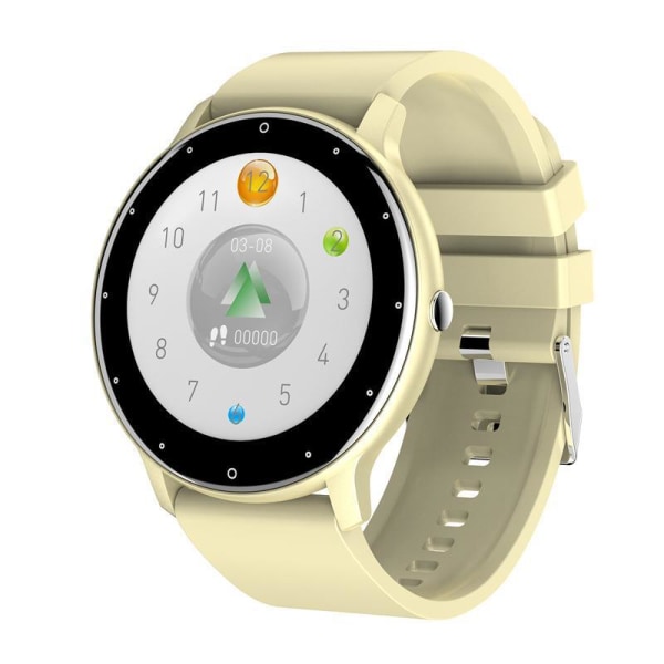 Smartwatch puls blodtryk søvnovervågning Douyin smart armbånd ZL02D vandtæt smart sportsur gult lim engelsk version
