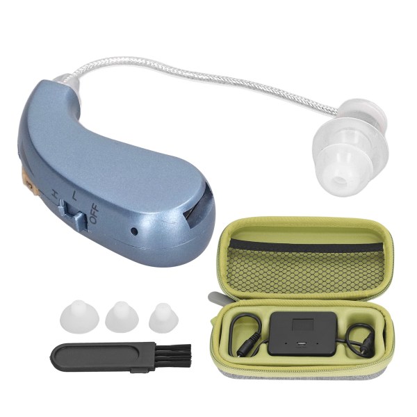 BX 06 Sound Aid Device Rechargeable Ear Sound Aid Amplifies Volume of Sounds Ergonomic Fit Blue