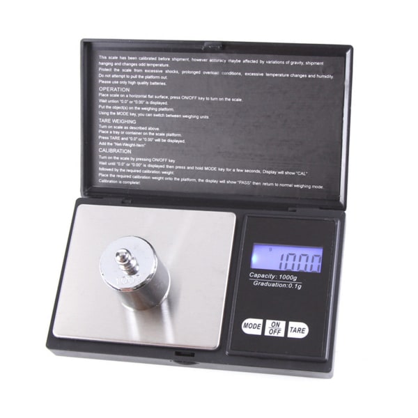 Digital Scale Backlit LCD Accurate Measurement Electronic Food Steelyard for Kitchen Jewelry 1000G 0.1G