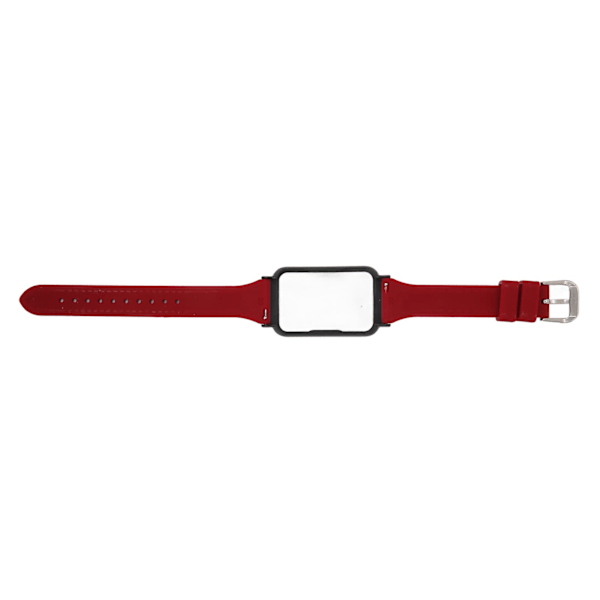 YQ Watch Band Strap med etui udskiftning silikone armbånd band ur tilbehør til Oppo Free Vinrød