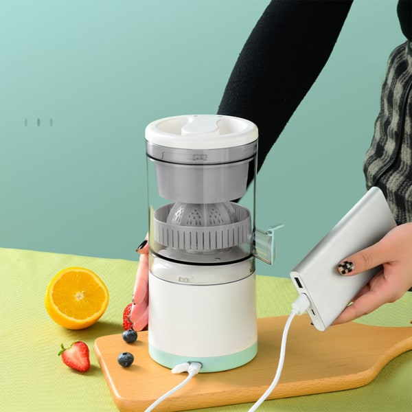 Juice-maskin 360° Bärbar Elektrisk Automatisk Apelsinjuice Extraktor Maskin för Hem Kök Resa Hotell