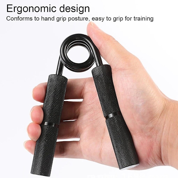 Handgrepp Unisex Anodiserade Halkfria 150lb Styrketränings Rostskydds Elektropläterad Handled Handmuskelutvecklare Svart