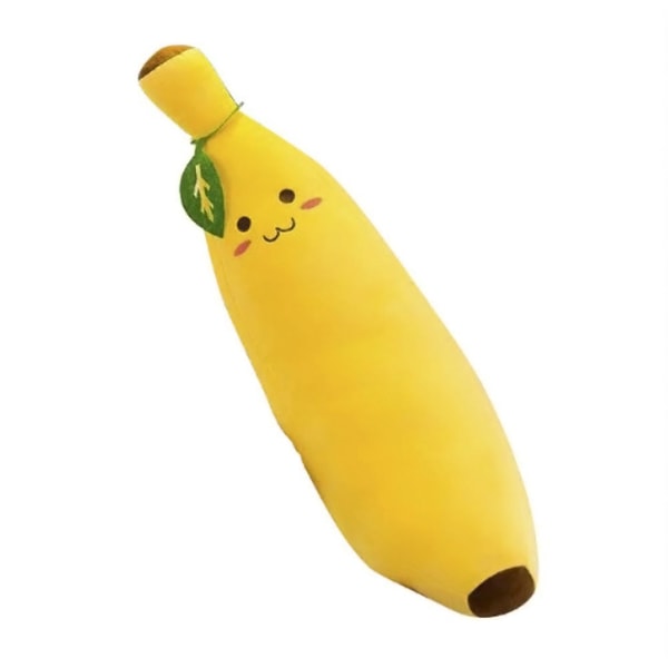 Creative Dunbomull Mjuk Banan Plyschleksakskudde Alla hjärtans dag Presentsimulerad fruktkudde Kuddedocka (A1) Bananhöjd 50 cm