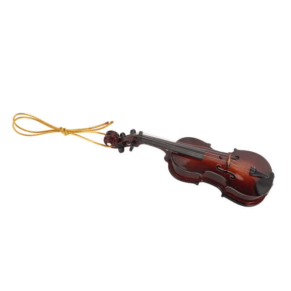 YQ Miniatyr Fiolin Hengesmykke Harpiks Miljøvennlig Vakker Bærbar Mini Musikk Instrument Dekor for Gaver