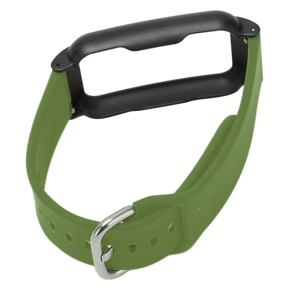 YQ Watch Band med fodral 20mm Vattentät Mjuk Silikon Justerbar Storlek Lätt för OPPO Free OD Grön med Svart Skal