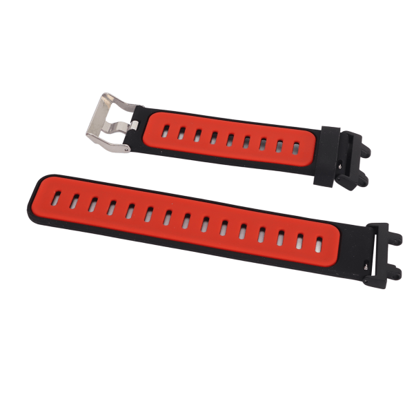 Mjukt silikonurband justerbart ersättningsband tillbehör passar Amazfit T Rex 2 Smart Watch svart och röd