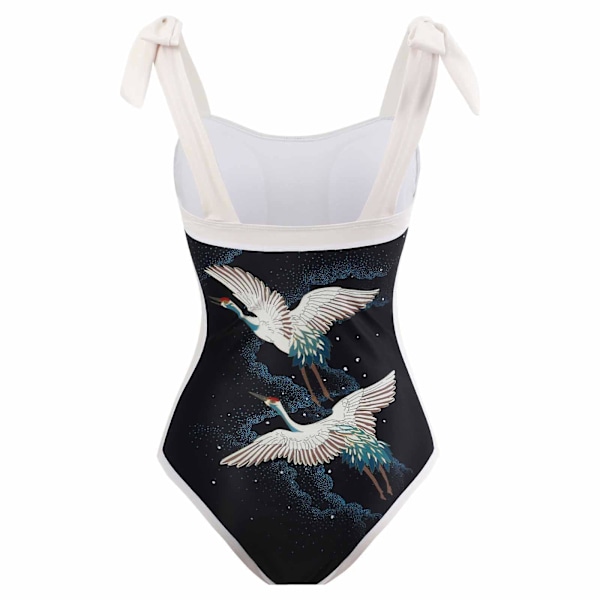 Dambaddräkt Strand Baddräkt Dam Baddräkt i Ett Stycke Bikini Baddräkt med Snörning Lång Kjol Chiffongset Tvådelat Set Rosa L Black S