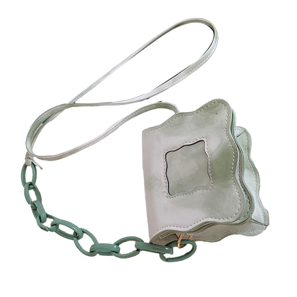 Mini Skulderveske Fasjonabel Tie Dye Søt Mini Flap Bag Myntveske Håndveske for smykker Nøkkel Grønn Gratis Størrelse
