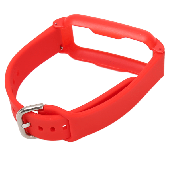 YQ klockarmband med fodral 20 mm vattentät mjuk silikon justerbar storlek lätt för OPPO Free Röd + Röd skal