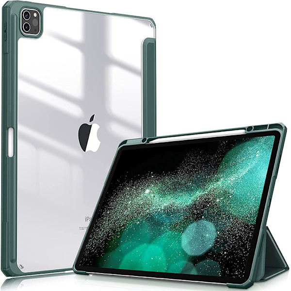 iPad Pro 12.9-tuumainen (2024) M4 Läpinäkyvä akryyli iPad suojakotelo Matcha Green iPad Pro 12.9 (2024) M4