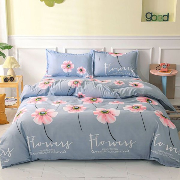 Children's and adult's home quilt cover is skin-friendly, soft and brushed, protecting your sleep 150x200cm quilt cover single piece ten miles of peach blossom