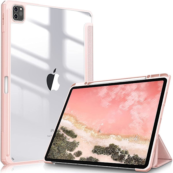 iPad Pro 11 tommer (2024) M4 Transparent akryl iPad beskyttelsesetui Pink iPad Pro 11 (2024) M4