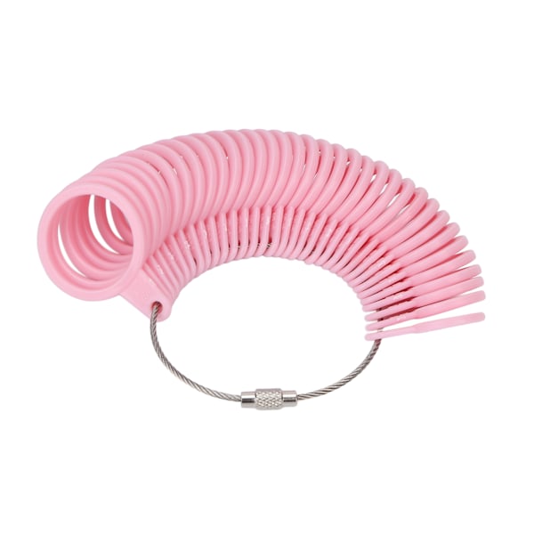 YQ Finger Ring Size Measuring Tool Pink Professional Gauge High Accuracy for Jewelry Makers Workers Shops