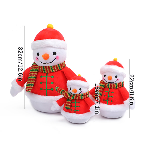 22 cm snemand plys legetøj jule snemand julepynt dukke