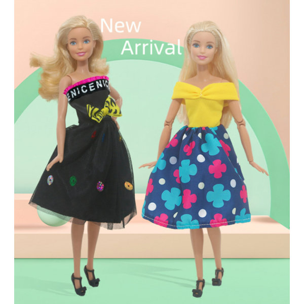 30 cm Barbie Dukketøj Dress Up Kjole Tilbehør Kjole Ca