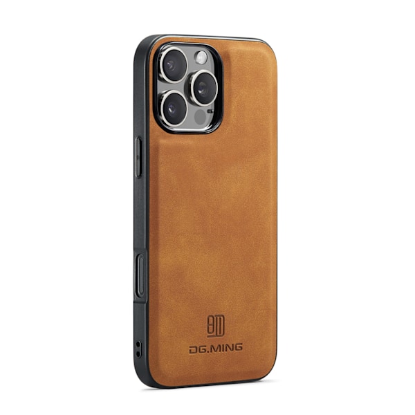 iPhone magnetisk kortholder beskyttende etui, magnet split mobiltelefon etui Combination-Brown IP15 Pro