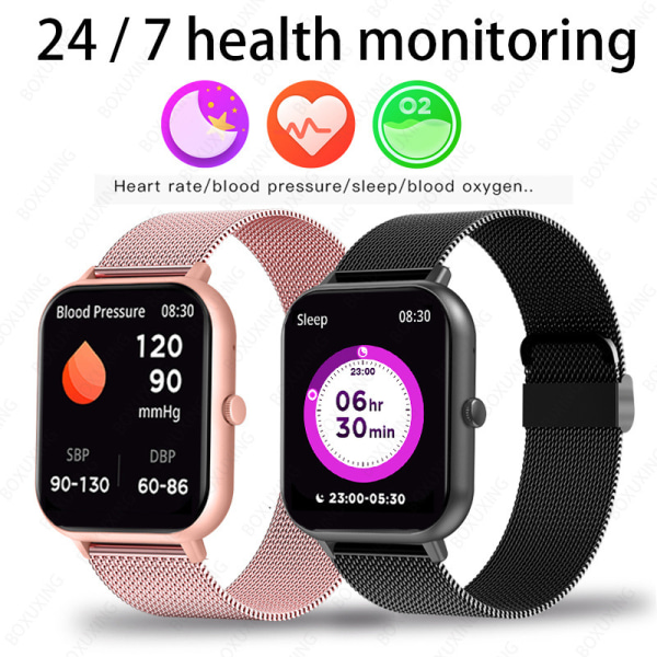 ZL54C Smart Watch 2024 Nyt AI Voice Assistant Sports Mode Bluetooth Call ZL54C Smart Watch Svart + svart tre stål