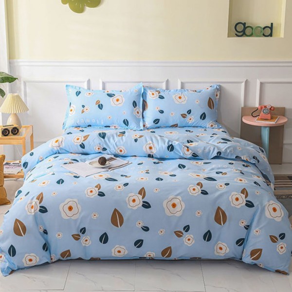 Children's and adult's home quilt cover is skin-friendly, soft and brushed, protecting your sleep 200x230cm single piece quilt cover Little fragrant blue