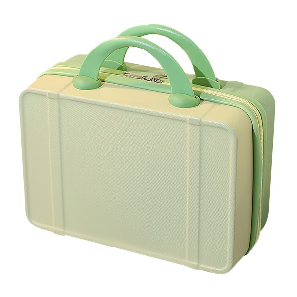 Litet handbagage hårt skal Portabelt moderiktigt bekvämt handtag sminkväska för resor Business Gul grön 14in