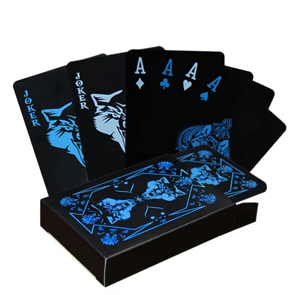 Vandtætte plastikspillekort, kortspil, gavepokerkort (seje spillekort) (Ulv) Pokerbordspilkort Magiske spillekort Papirkort