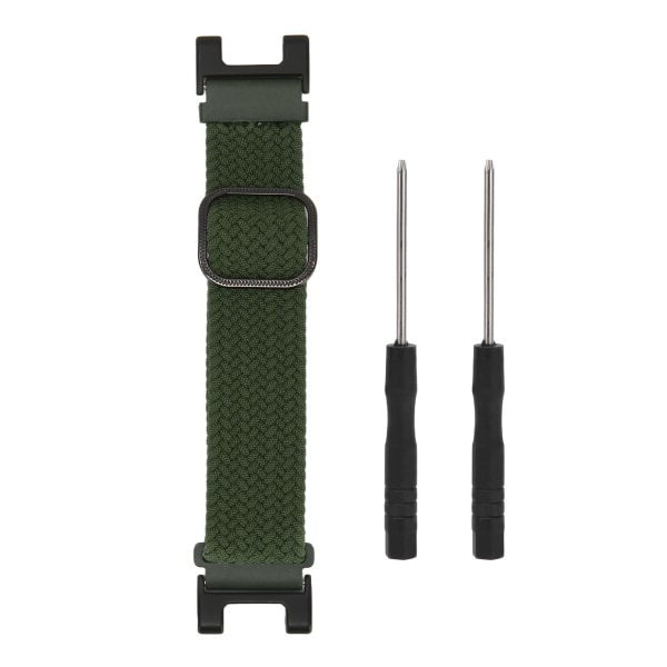 YQ Smartwatch Adjustable Nylon Braided Band Sports Breathable Strap Wristband Strap for Amazfit T Rex OD Green