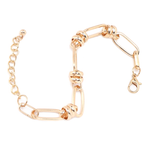 YQ Kedjebracelett Legering Guld Armband Enkelt Oval Ihålig Armband Smycken för Kvinnor