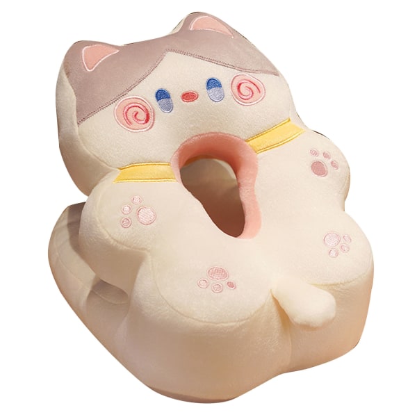 Ice Silk V Shaped Nap Pillow Napping Artifact Cute Animal Sleeping Pillow Cushion for Office Students Milk Coffee Cat