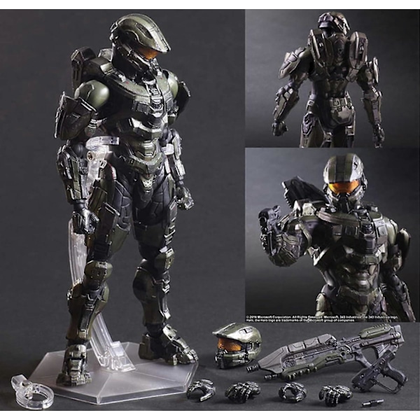 Game Play Arts Kai Halo 5 Guardians No. 1 Master Chief Film PVC Action Anime Figur Legetøj Anime Samling Model Legetøj 27cm_v (YJD)