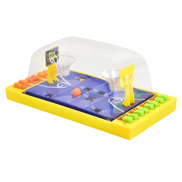 Mini Basketball Bordspillbrett Finger Basketball Machine Desktop Ejection Interactive Finger yellow