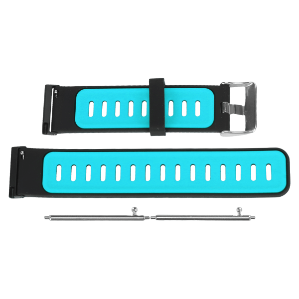 YQ Silicone Watch Strap Sports Metal Buckle Quick Release Watch Band Watch Accessories for Spartan Hr Baro Black Blue