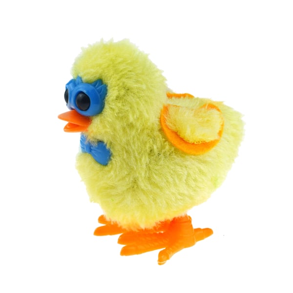 (1 pakke) (Briller Yellow Chick) Påske Chick Clockwork Chick Plys Simulation Chick Jumping and Running Clockwork Legetøj 8x9 cm, plastik + plys