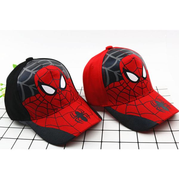 Spider-man baseball cap, justerbar casual cap for barn, svart black