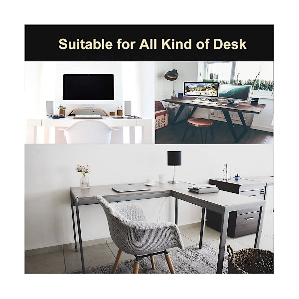 Kabelhanteringsnät under skrivbord, extra kabelnät, flexibelt sekretessnät för kabelhantering, nät under skrivbord [DB] Svart