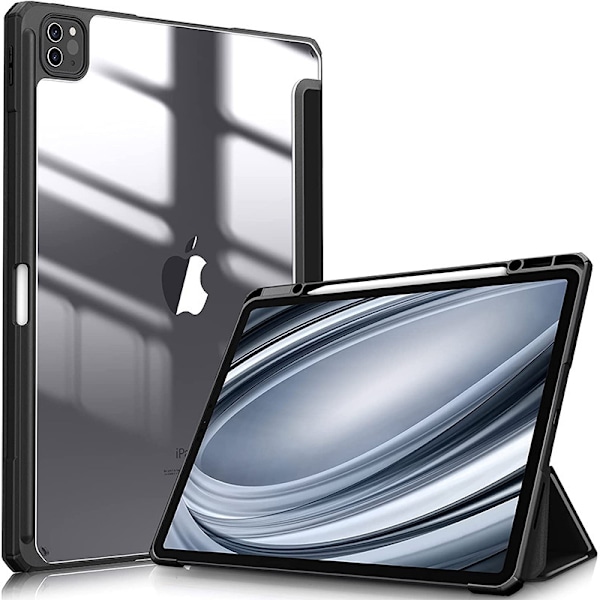 iPad Air 13 tommer 2024 M2 Transparent akryl iPad beskyttende deksel Black ipad Air 13 2024 M2