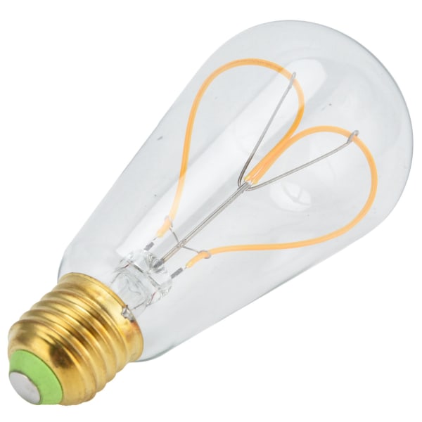 Ljuskälla Kärlek Persika Hjärtformad Transparent LED Filament Lampa Glödlampa 110V E27 Lampfäste 4W Varm Ljus