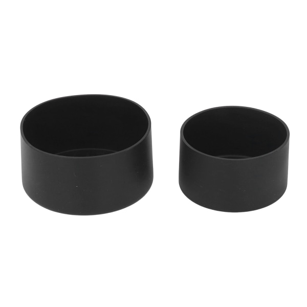 2Pcs Silicone Bumper Boot Protective Water Bottle Bottom Sleeve Cover for Space Thermal Cup Black