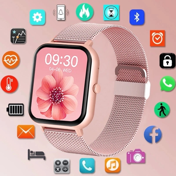 ZL54C Smart Watch 2024 Nyt AI Voice Assistant Sports Mode Bluetooth Call ZL54C Smart Watch Silver + Silver Milan Steel