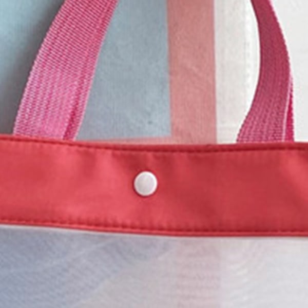 Håndholdt handlepose Knappelukking med stor kapasitet Komfortabelt håndtak Gjenbrukbar skulderveske Rosa