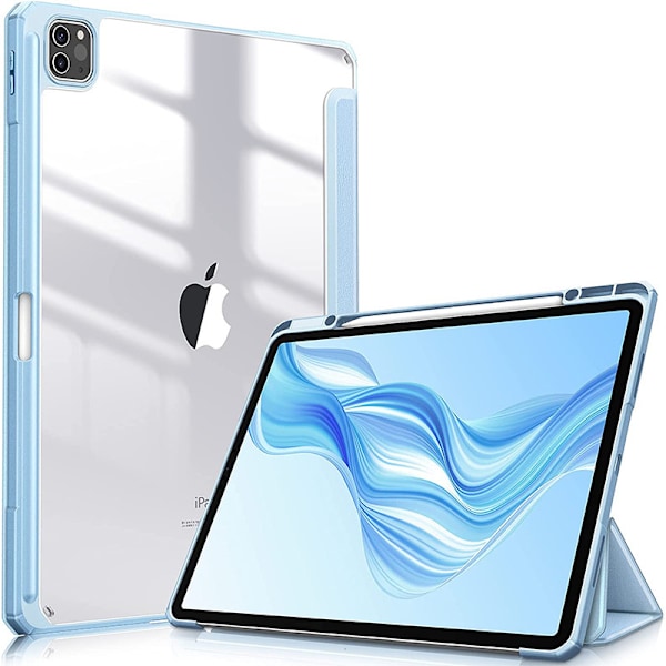 iPad Air 11 tum (2024) M2 transparent akryl iPad skyddande fodral Gray Marble iPad Air 11 (2024) M2