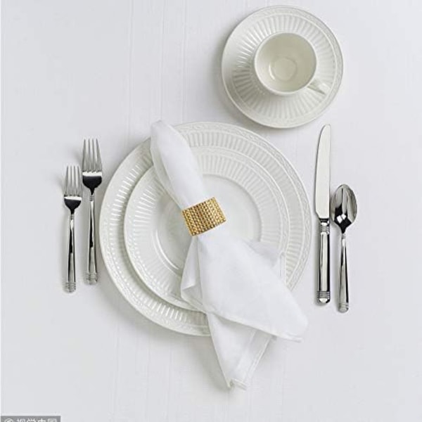 10 stk serviettringer, gull serviettringer spenner for borddekorasjoner, bryllup, middag, fest, DIY dekorasjon