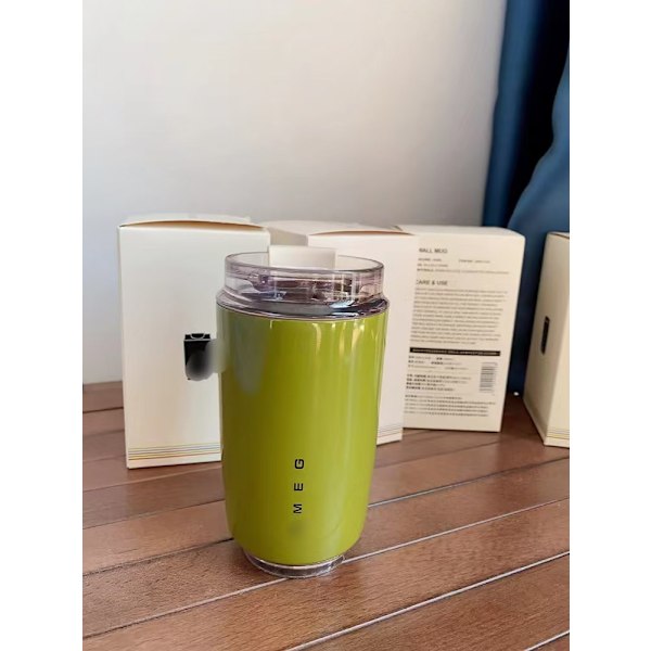 Termosmugg Varm Kaffe Isolerad Termosmugg Sport Vattenflaska med Mellanskikt Vatten Vit Termosmugg 350ml Green