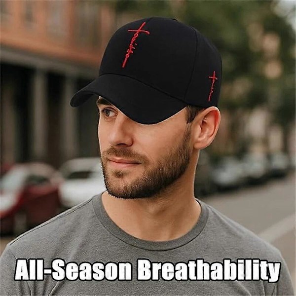 Fashion Faith Broderi Baseballkeps Män Kvinnor Vår Sommar Solhattar Bomull Snapback Keps Unisex Hip Hop Truckerkepsar Gorras Vit