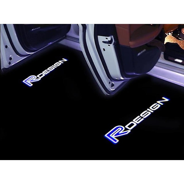 2 stk. Rd bildørslys til Volvo Rdesign Xc90 Xc60 Xc40 V90 S90 V40 V60 S60 S80 Volvo Courtesy Light Rdesign Logo Velkomstlys - Perfekt