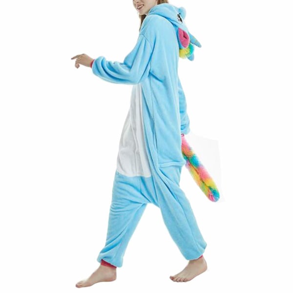 Unisex Voksen Pyjamas Plys One Piece Cosplay Kænguru Dyrekostume Pyjamas XL str. XL