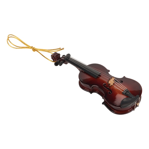 YQ Miniatyr Fiolin Hengesmykke Harpiks Miljøvennlig Vakker Bærbar Mini Musikk Instrument Dekor for Gaver