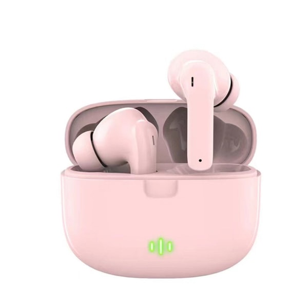 Fullt trådlös Pro TWS Bluetooth Stereo In-Ear hörlurar USB-C Rosa Pink