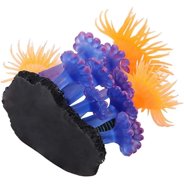 Keinotekoinen koralliakvaariokoristelu Akvaariosimulaatio Silikonikasvit Kukka Muovi Pehmeä Merivuokko Maisemakoristelu