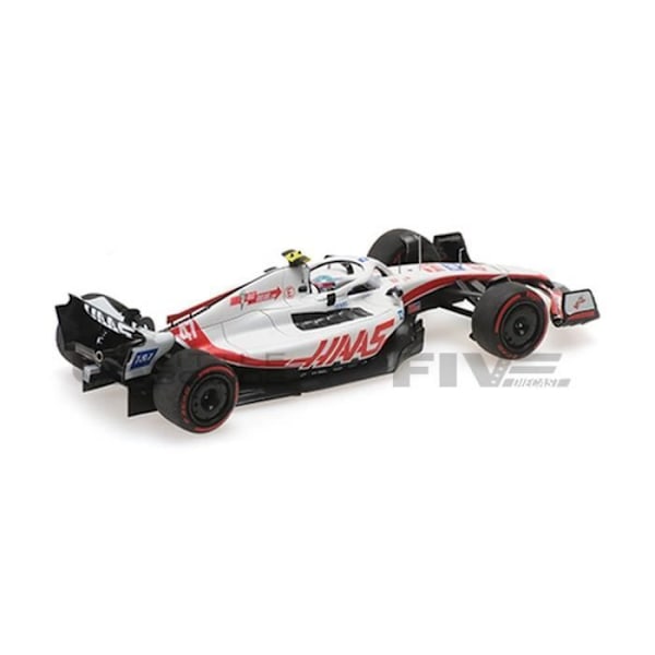 Samlarbil i miniatyr - MINICHAMPS 1/43 - HAAS F1 TEAM VF-22 - British GP 2022 - Röd / Vit / Svart - 417221047