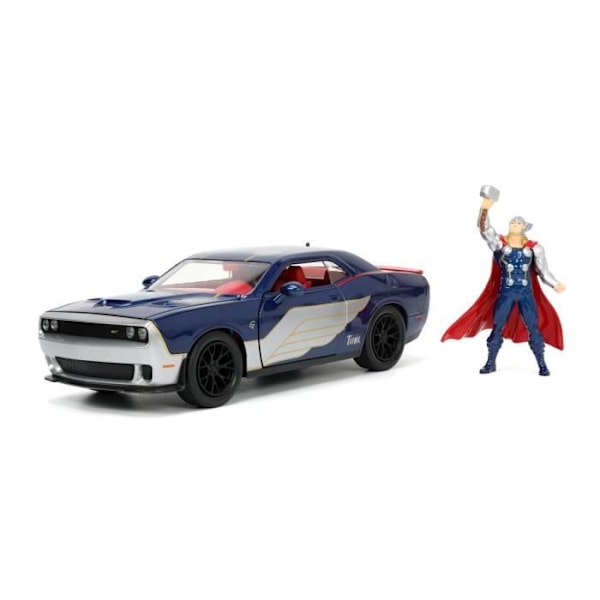 Monterade miniatyrer - Dodge Challenger SRT8 Hellcat - med Thor-figur 2015 1/24 Jada