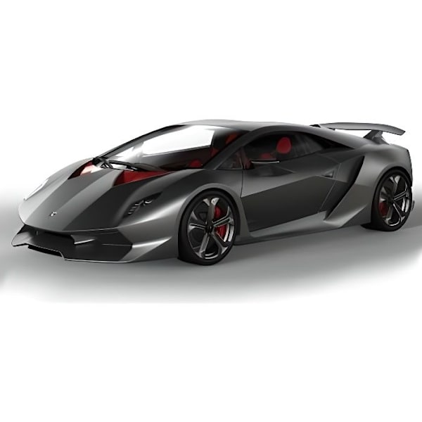 BURAGO 1/24:e skala Lamborghini Sesto Elemento Diecast Car Grå och röd